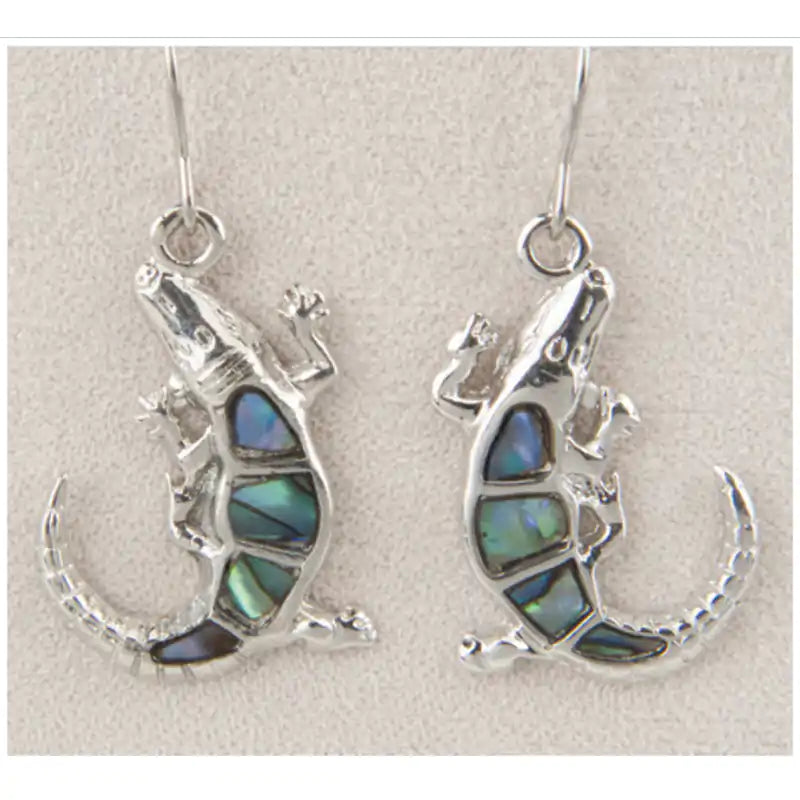 Glacier pearle alligator earrings