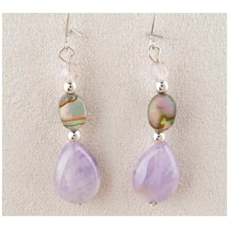 Glacier pearle amethyst breeze earrings