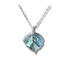 Glacier pearle aspen leaf necklace