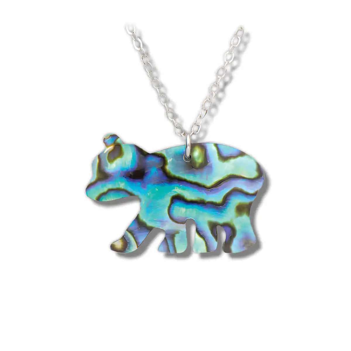 Glacier pearle bear cub necklace