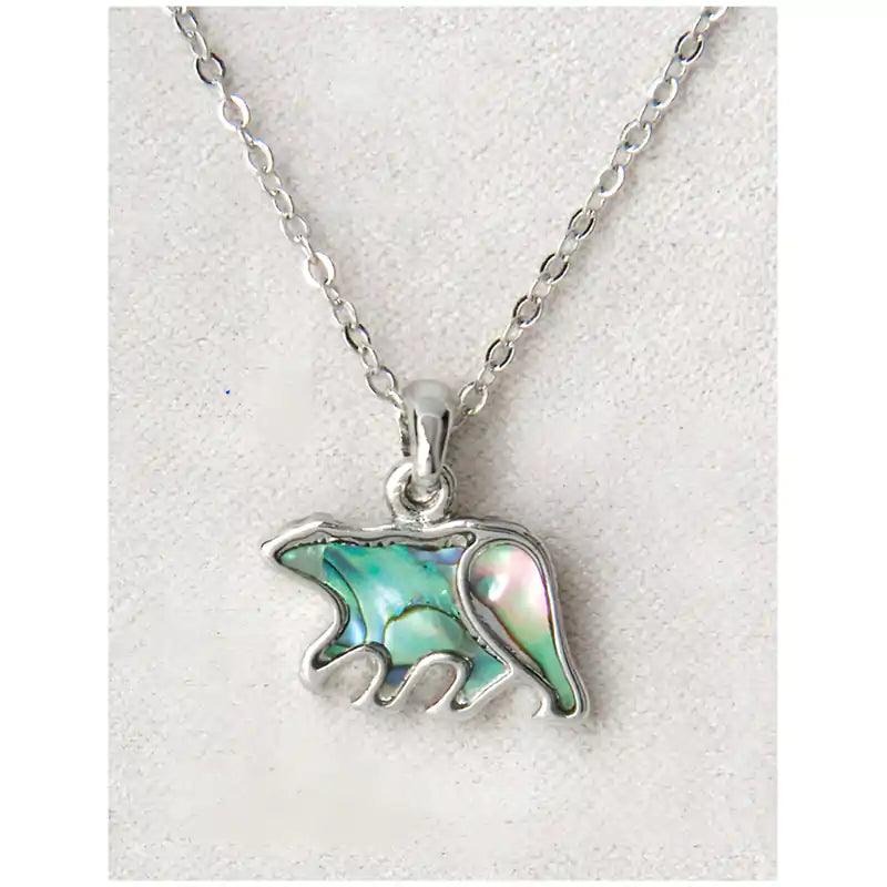 Glacier pearle bear necklace