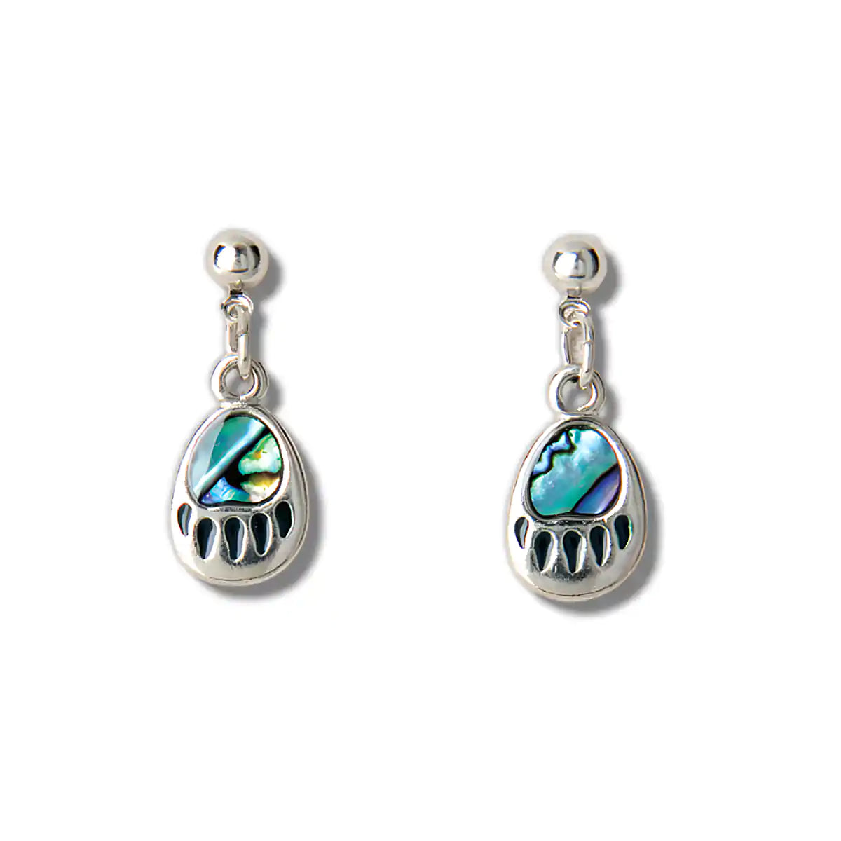 Glacier pearle bear paw-dangle earrings