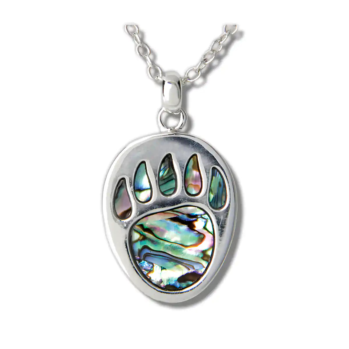 Glacier pearle bear paw-large necklace