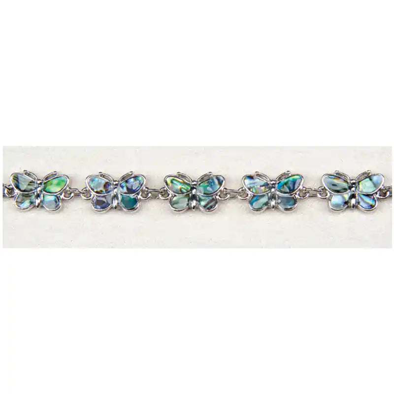 Glacier Pearle Butterflies Link Bracelet