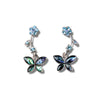 Glacier pearle butterfly garden earrings