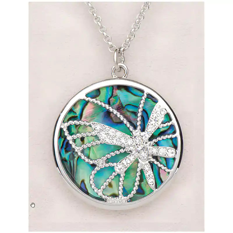 Glacier pearle butterfly sparkle necklace