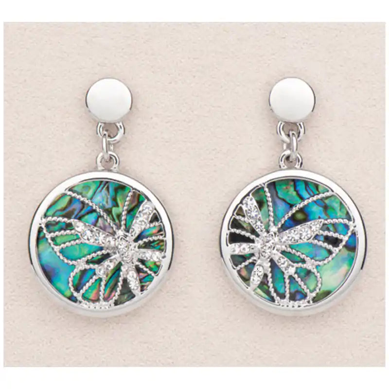 Glacier pearle butterfly sparkle earrings