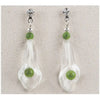 Jade calla lily earrings