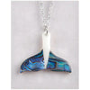 Glacier pearle carved whale tail necklace