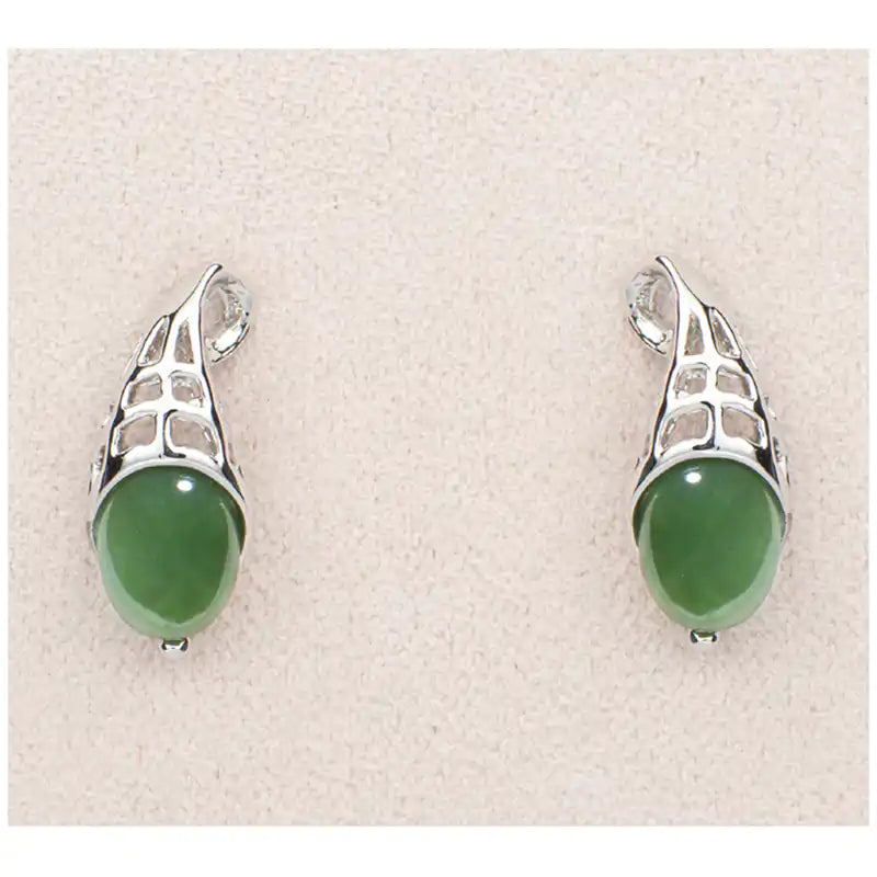 Jade cocoon earrings