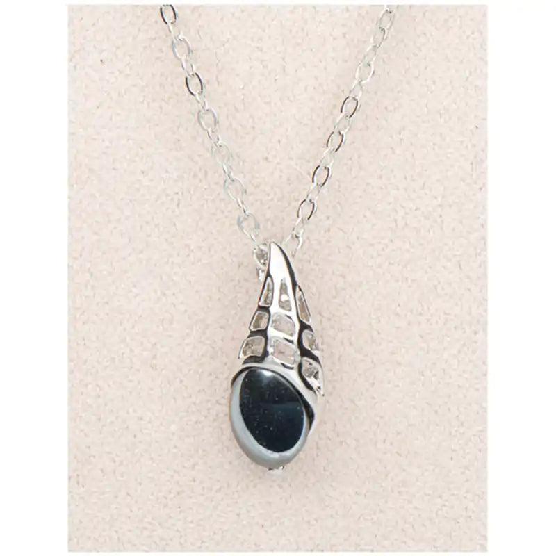 Hematite cocoon necklace