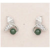 Jade cresting whale tail earrings