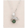 Jade cresting whale tail necklace