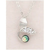 Glacier pearle cresting whale tail necklace