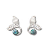 Glacier pearle cresting whale tail earrings