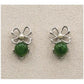 Jade dainty forget-me-not earrings