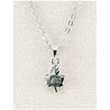 Hematite dainty maple leaf necklace