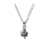Hematite dainty maple leaf necklace