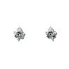 Hematite dainty maple leaf earrings