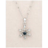 Hematite dainty snowflake necklace