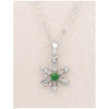 Jade dainty snowflake necklace