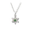 Jade dainty snowflake necklace