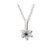 Hematite dainty snowflake necklace