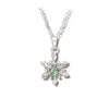 Glacier pearle dainty snowflake necklace