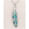 Glacier pearle delicate feather necklace
