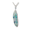 Glacier pearle delicate feather necklace