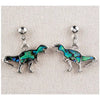 Glacier pearle dinosaur-dangle earrings