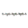 Glacier Pearle Dragonflies Link Bracelet