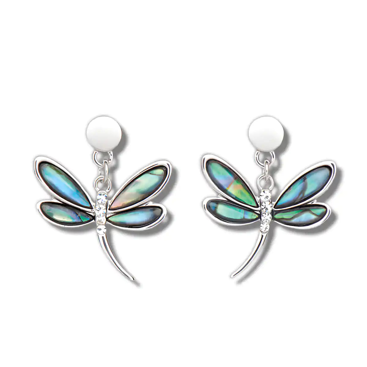 Glacier pearle dragonfly journey earrings