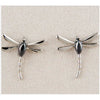 Hematite dragonfly earrings
