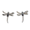 Hematite dragonfly earrings