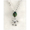 Glacier pearle earth turtle necklace