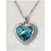 Glacier pearle fancy heart necklace