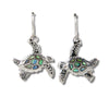 Glacier pearle fancy sea turtle earrings
