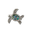 Glacier pearle fancy sea turtle necklace
