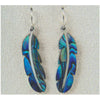 Glacier pearle feathers earrings