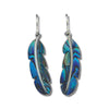 Glacier pearle feathers earrings