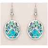 Glacier pearle filigree bear paw earrings