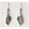 Glacier pearle filigree feather earrings