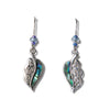 Glacier pearle filigree feather earrings