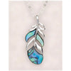 Glacier pearle floating feather necklace
