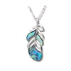 Glacier pearle floating feather necklace
