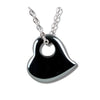 Hematite floating heart necklace