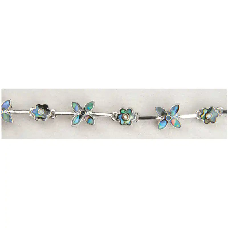 Glacier Pearle Flowers Link Bracelets