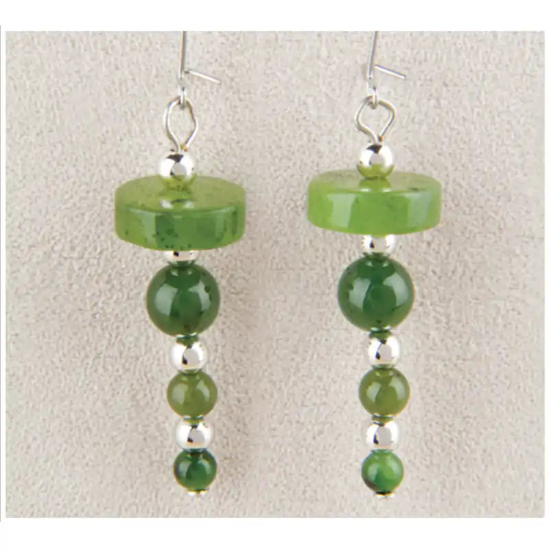 Jade forest chime earrings