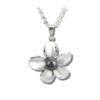 Hematite forget-me-not necklace